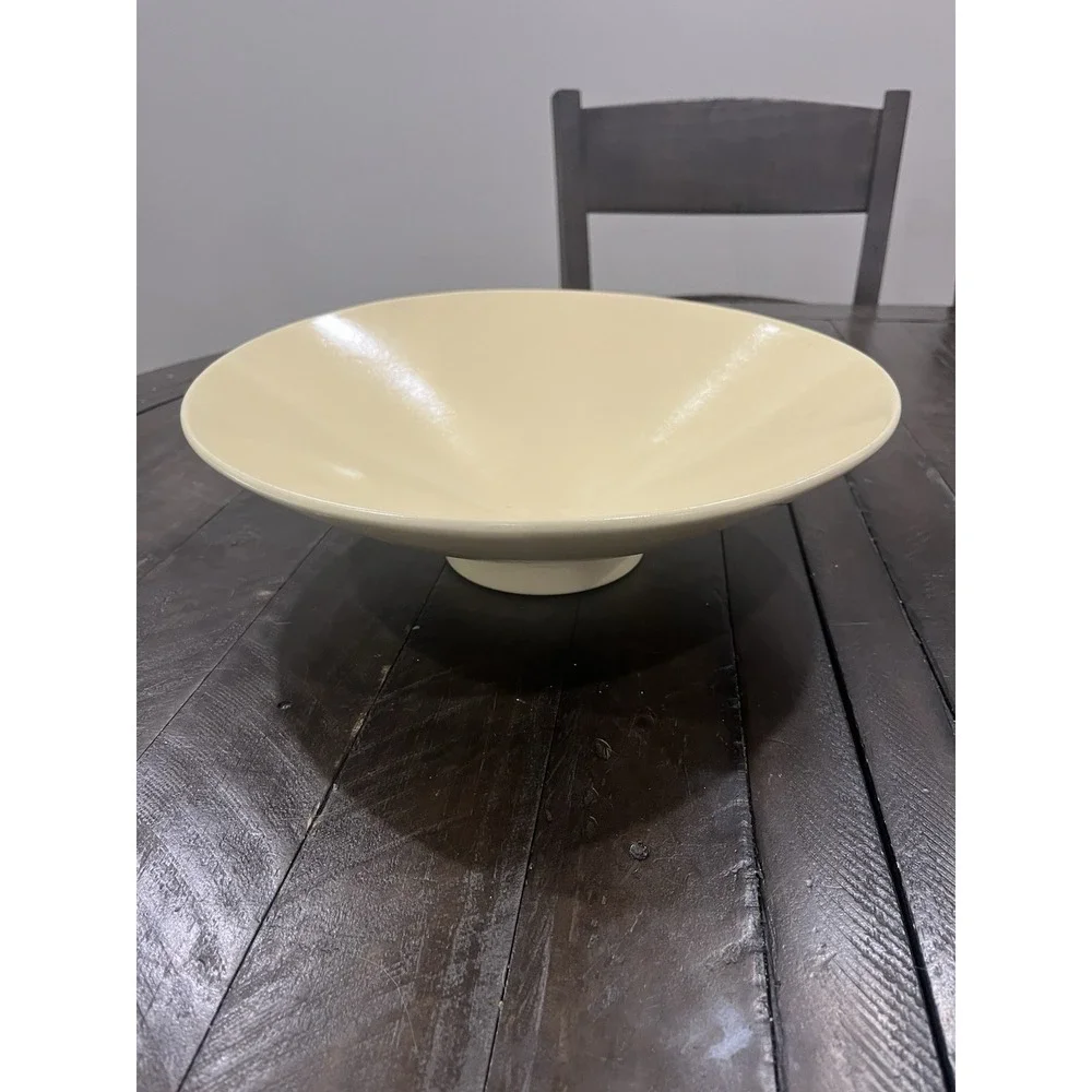 Vintage Haeger Pottery Bowl 3295 Soft Yellow Table‎ Fruit Bowl